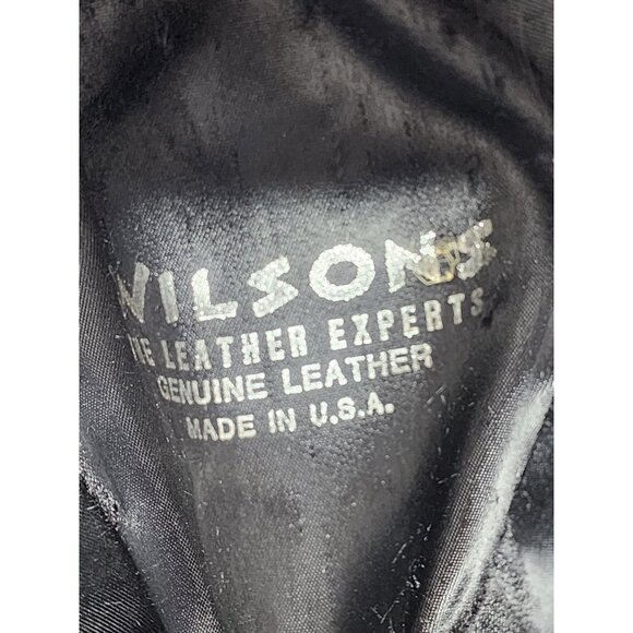 Vintage Wilsons‎ SZ Large Black Leather Safari Hat Made In USA - Picture 7 of 10